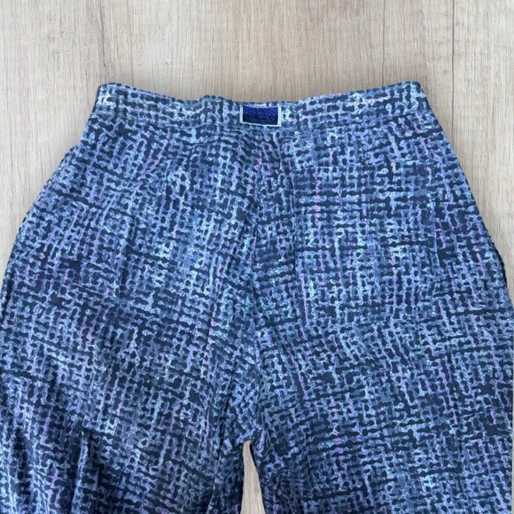 Vintage PCH Pacific Coast Highway 80s Retro Beach Pants Blue Purple M 34 - Picture 7 of 7